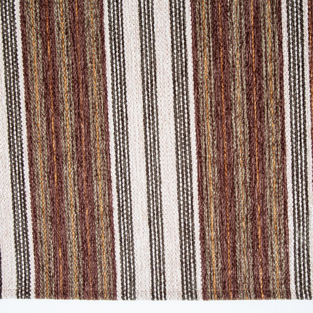 Tapete Chenile 1,20X1,60M Quarto E Sala Havan - Marrom Listras Off