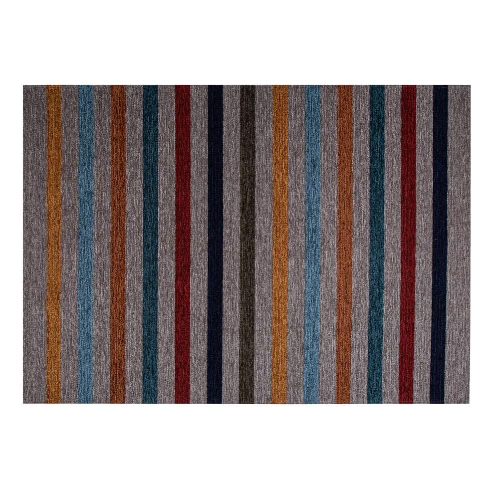 Tapete Chenile 1,20X1,60M Quarto E Sala Havan - Cinza listrado