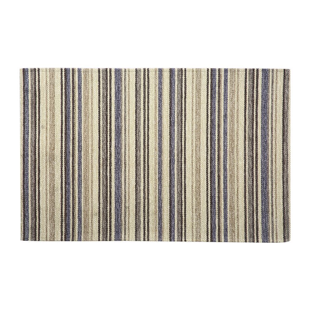 Tapete Quarto E Sala Chenille 55X85 Cm Havan - Bege E Azul