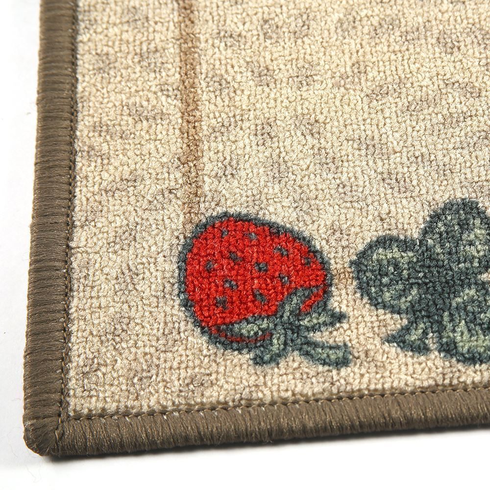Tapete Para Cozinha Napoli 50X120 Cm Havan Casa - Morangos Taupe