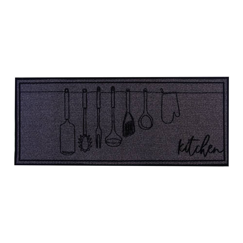 Tapete Para Cozinha Napoli 50X120 Cm Havan Casa - Kitchen Cinza
