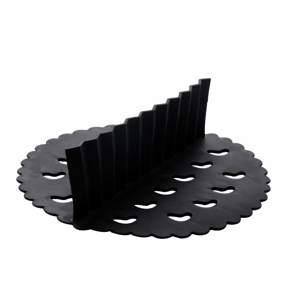 Tapete De Silicone Redondo Com Divisória Para Air Fryer Lyor 18Cm - Preto