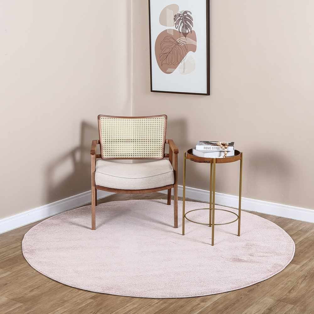 Tapete Quarto E Sala Redondo Denver 2,00X2,00 M Havan Casa - Rose 