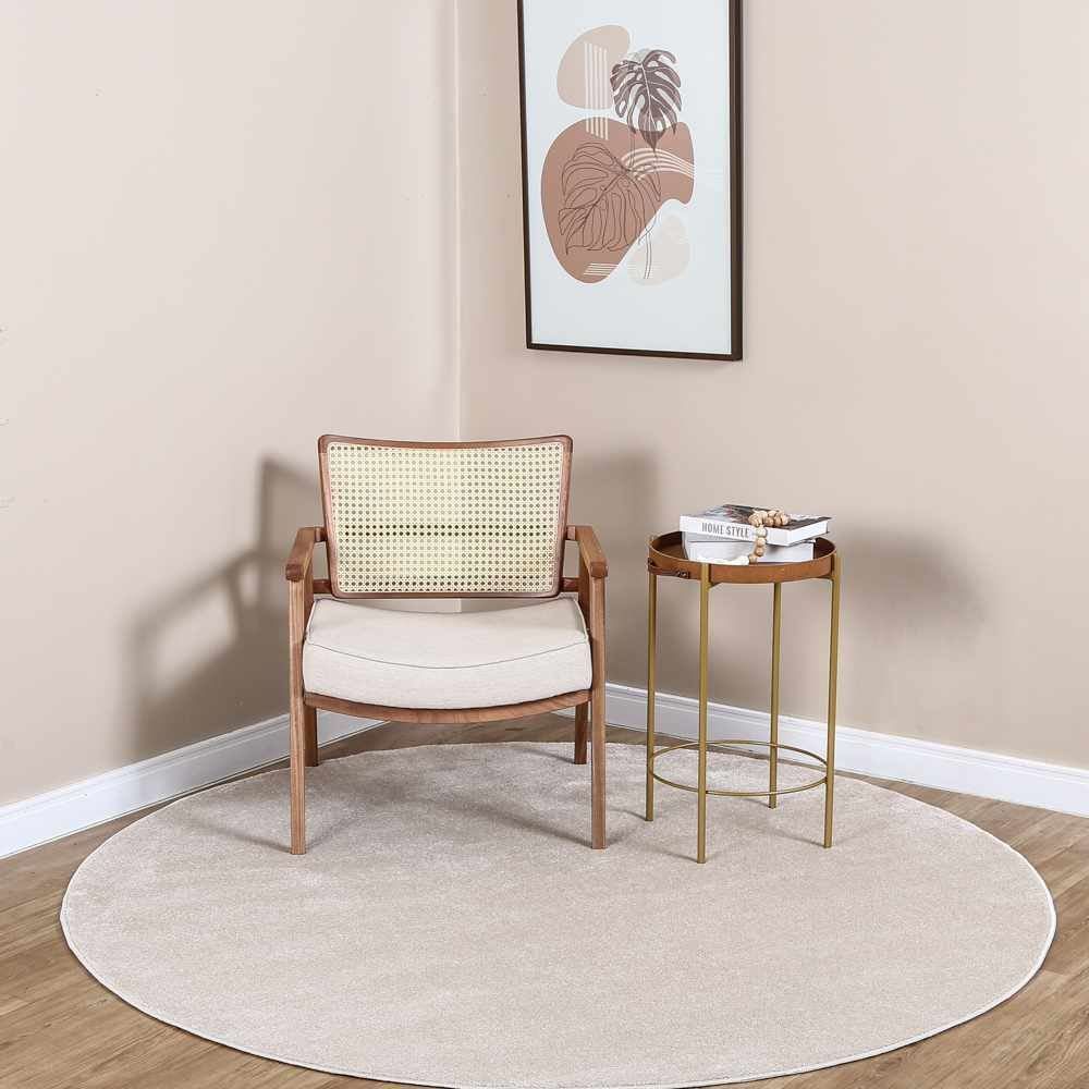 Tapete Quarto E Sala Redondo Denver 2,00X2,00 M Havan Casa - Bege 