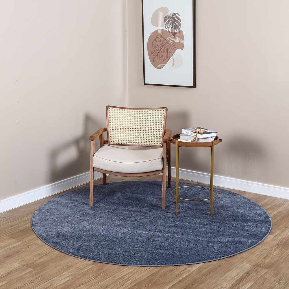 Tapete Quarto E Sala Redondo Denver 2,00X2,00 M Havan Casa - Azul