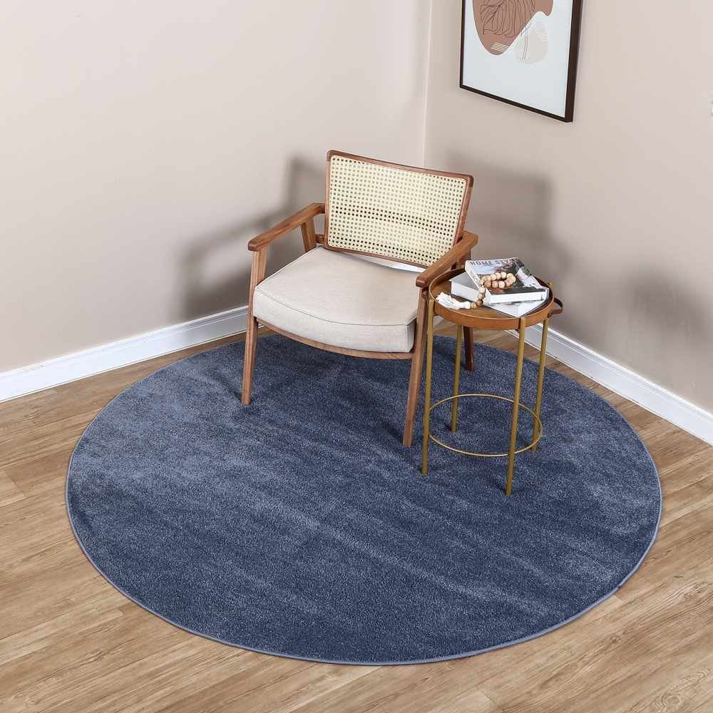 Tapete Quarto E Sala Redondo Denver 2,00X2,00 M Havan Casa - Azul