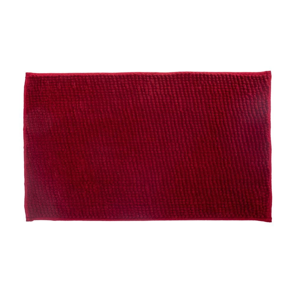 Tapete Dobby 45X70cm Para Banheiro Finecasa - Vermelho