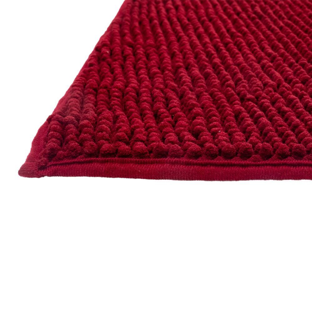 Tapete Dobby 45X70cm Para Banheiro Finecasa - Vermelho