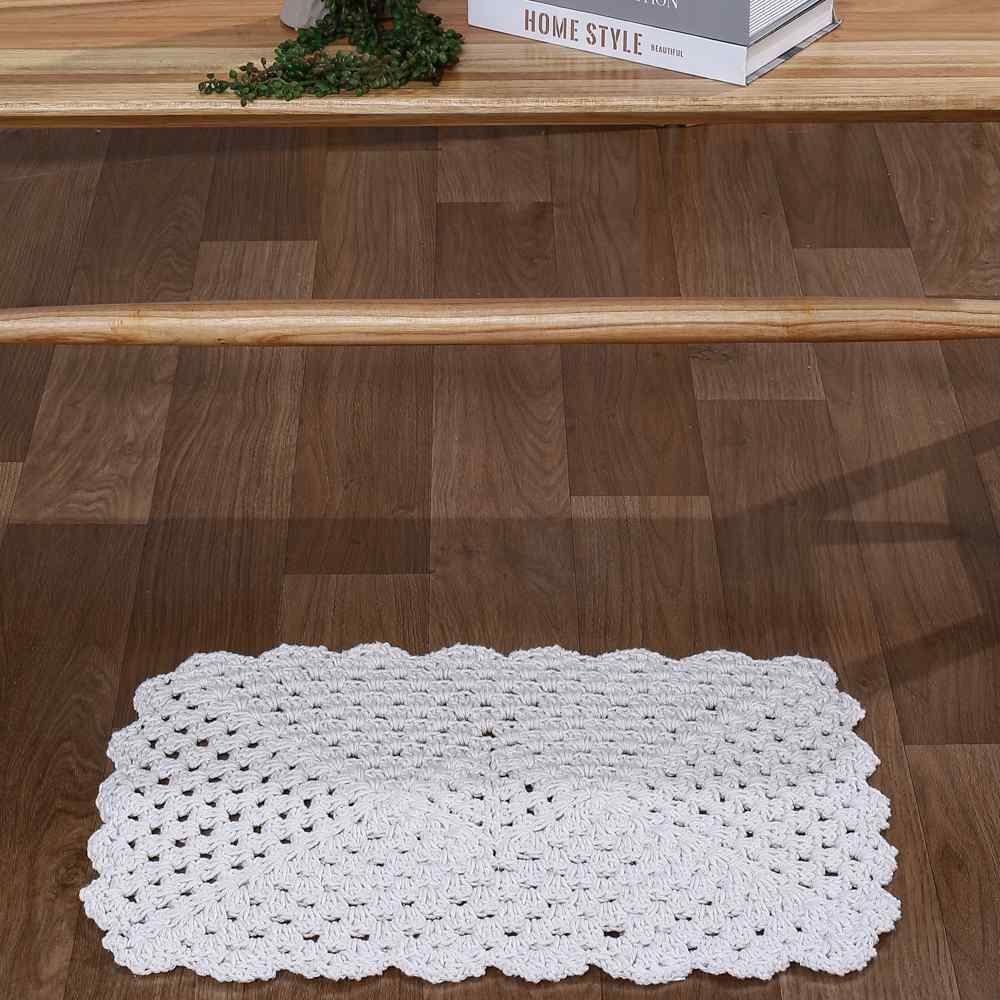 Tapete De Crochê Florisbella 40X60cm Havan - Branco