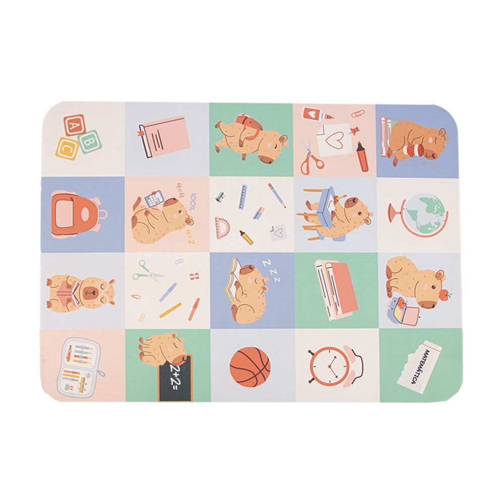 Tapete Infantil Para Atividades Estampado 95X130 Cm Transfer Havan Casa - Verde Capivaras