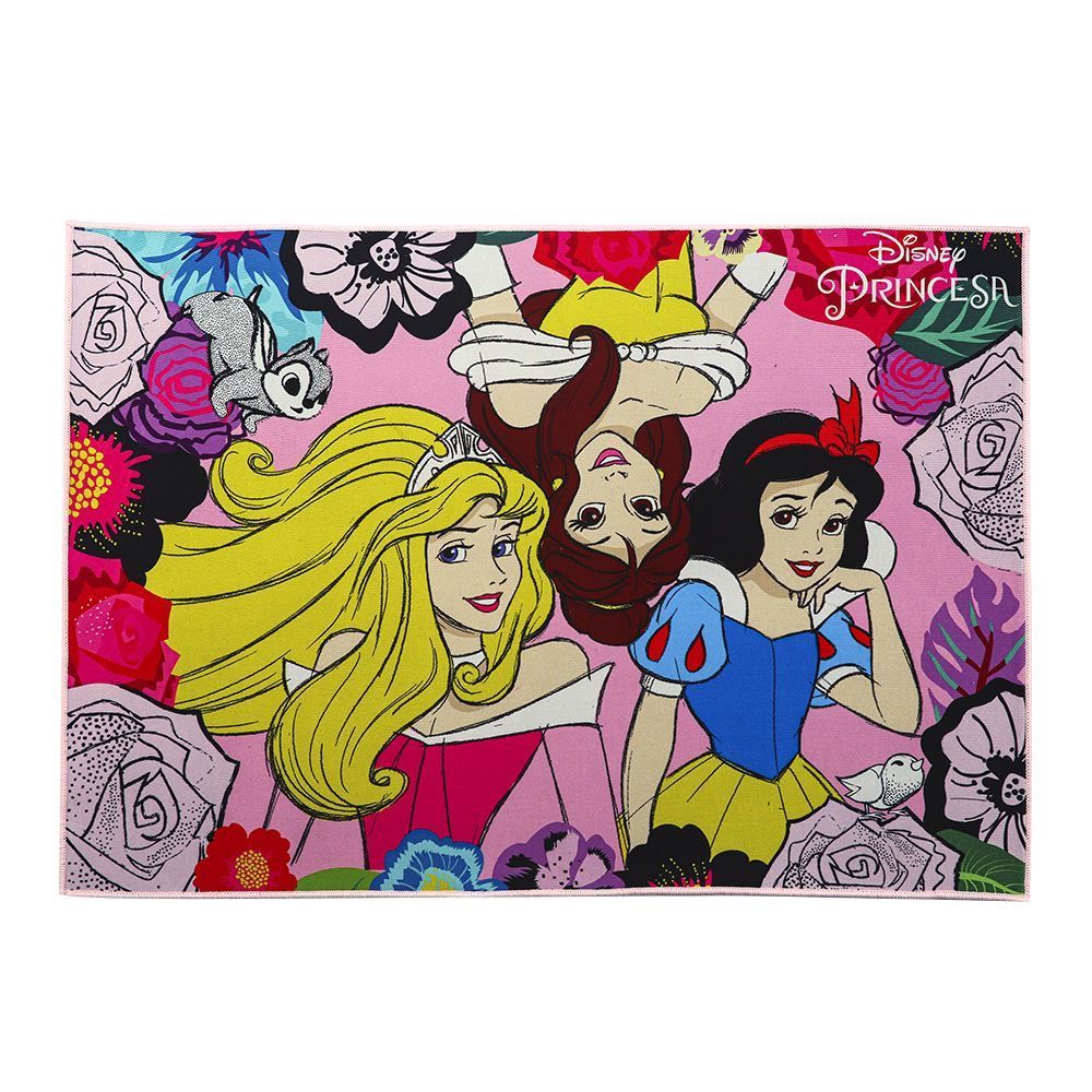 Tapete Joy Disney 70X100 Cm Havan Casa - Princesas Flores