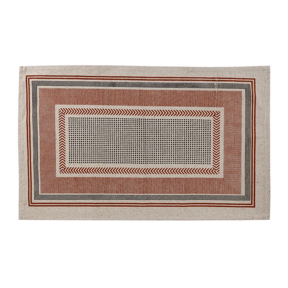 Tapete Para Quarto Ou Sala Ladrilho 50X80 Cm Havan - Moldura Ferrugem