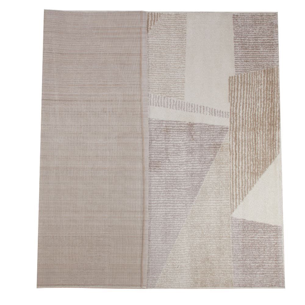 Tapete Para Quarto E Sala 2,00X2,50 M Lotus Havan Casa - Bege Geométrico