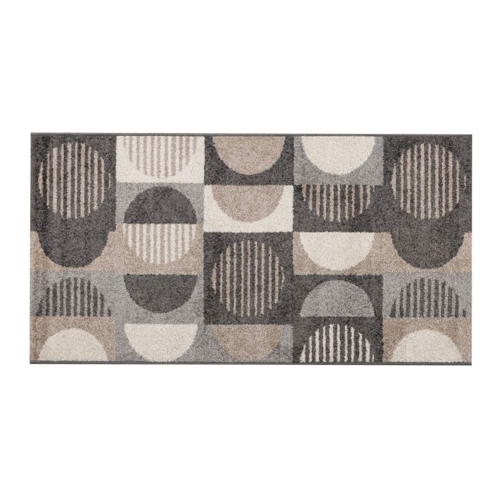 Tapete Para Sala Ou Quarto Lotus 80X150 Cm Havan Casa - Cinza Círculos