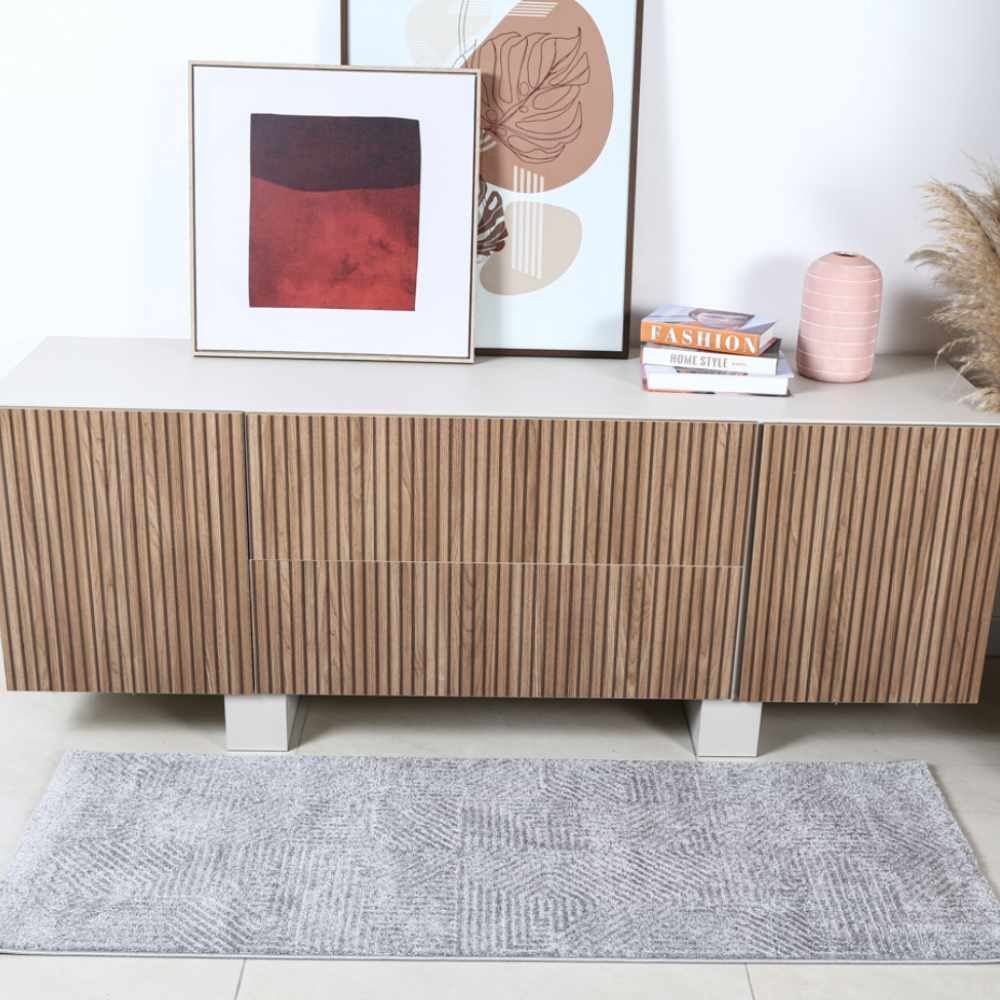 Passadeira Para Quarto E Sala Lucca 57X100 Cm Havan Casa - Cinza Elegance 