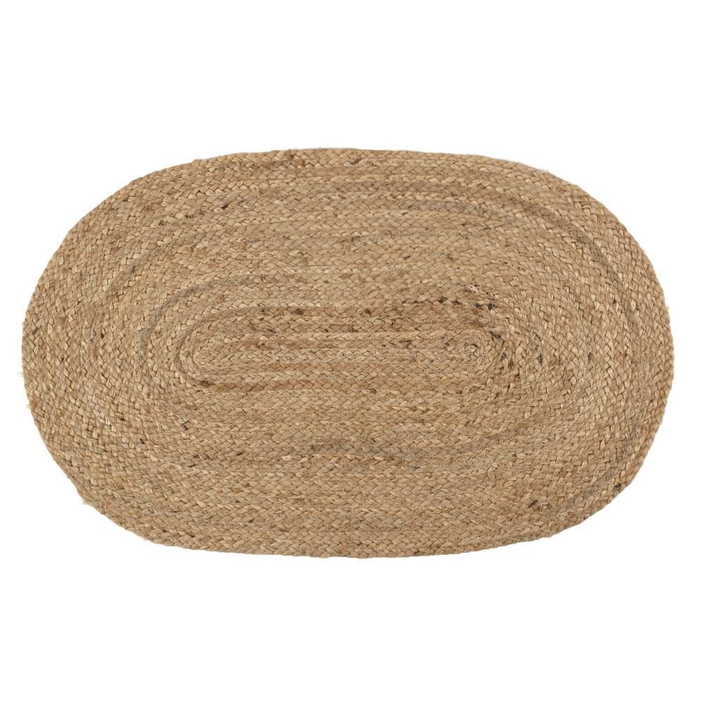 Tapete Malta 50X80 Cm Oval Havan Casa - Bege