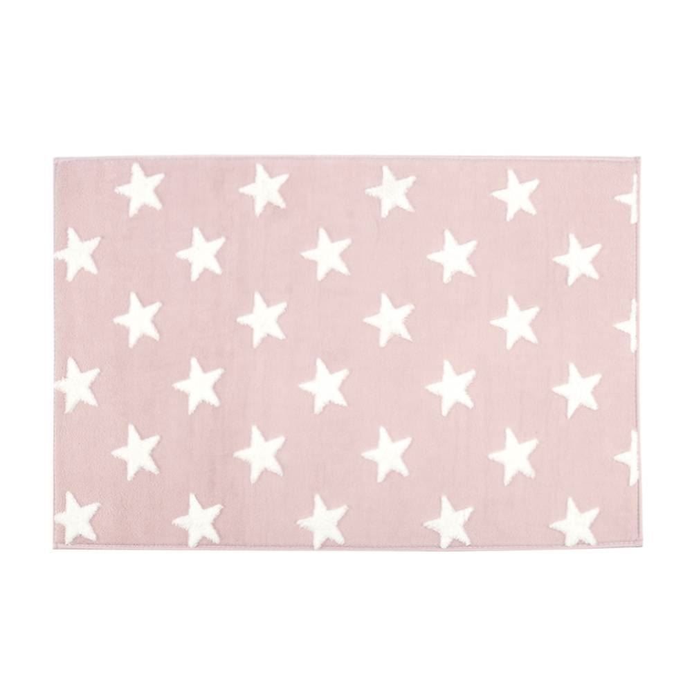 Tapete Infantil Mimo 70X100 Cm Jolitex - Estrela Rosa