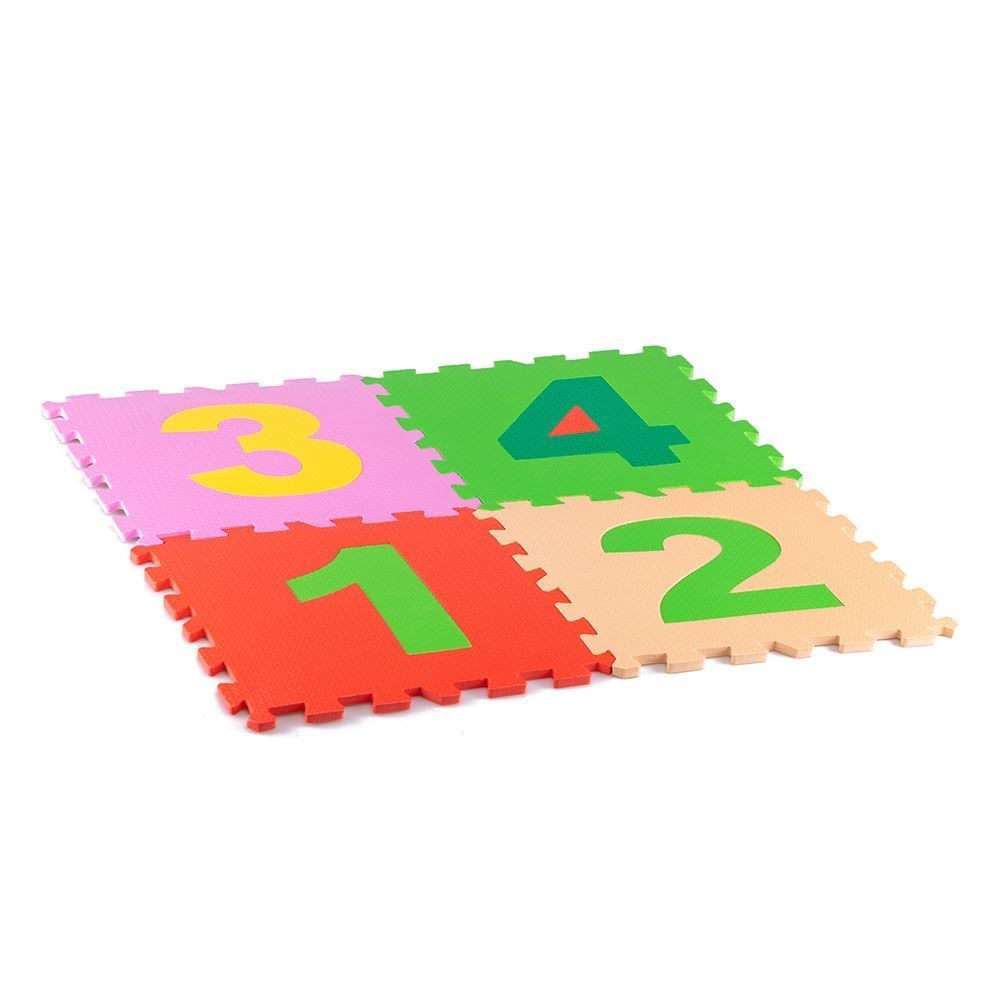 Tapete Numeral Infantil Eva Colorido Milly Toy's - 10 Peças