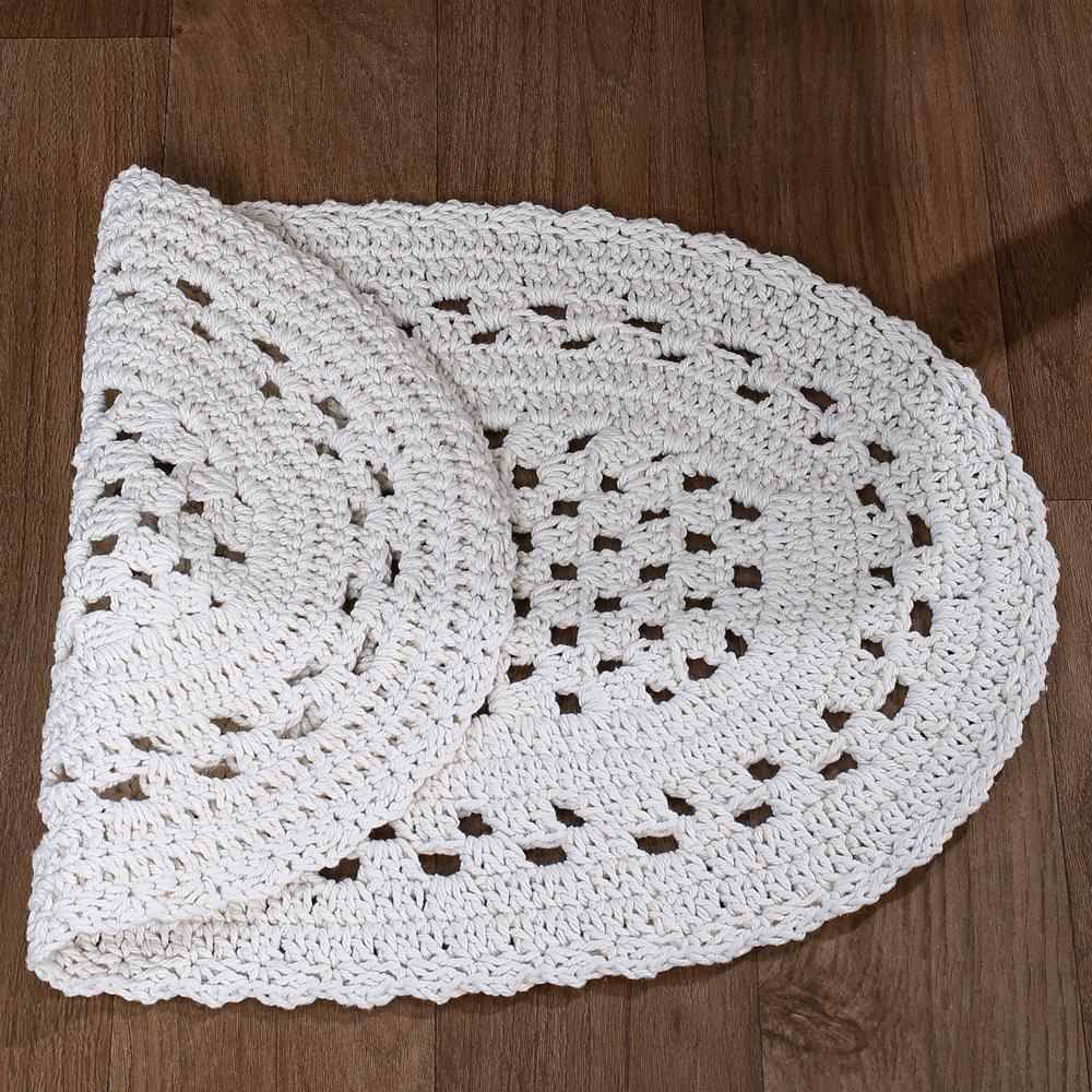 Tapete De Croche Oval Romano 40X60 Cm Havan - Branco