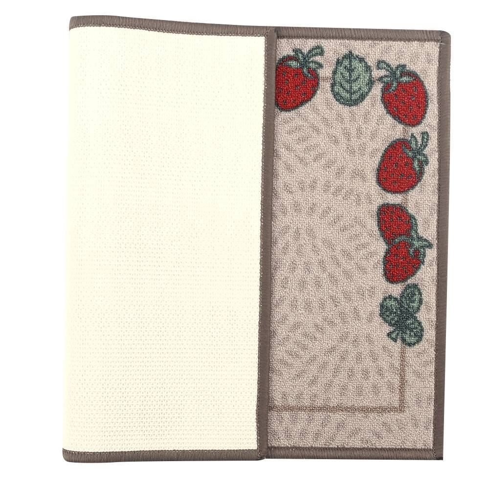 Tapete Para Cozinha 50X70 Cm Napoli Havan Casa - Morangos Taupe