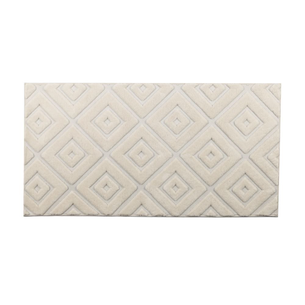 Tapete Para Quarto E Sala 0,80X1,50 M Milano Havan Casa - Marfim Losango