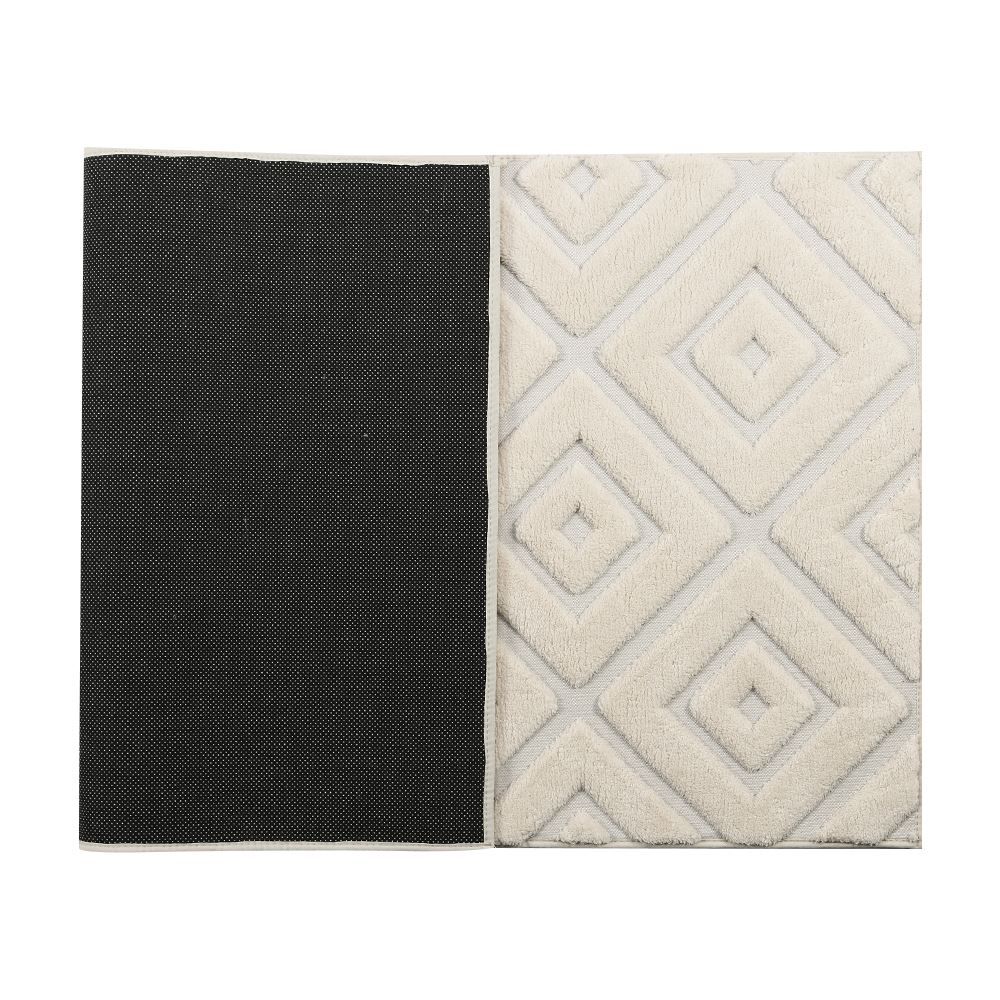 Tapete Para Quarto E Sala 0,80X1,50 M Milano Havan Casa - Marfim Losango