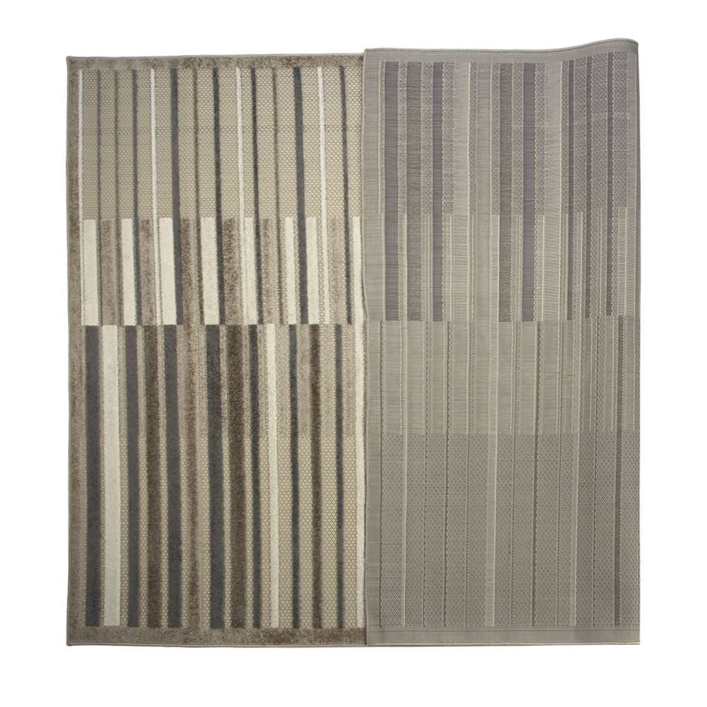 Tapete para Quarto e Sala 2,00X2,50 m Kyoto Havan Casa - Creme E Cinza