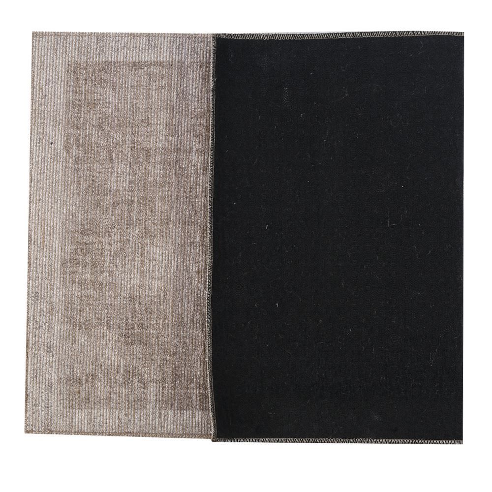 Tapete Para Quarto E Sala 60X100 Cm Cairo Havan Casa - Bege E Marrom Moldura