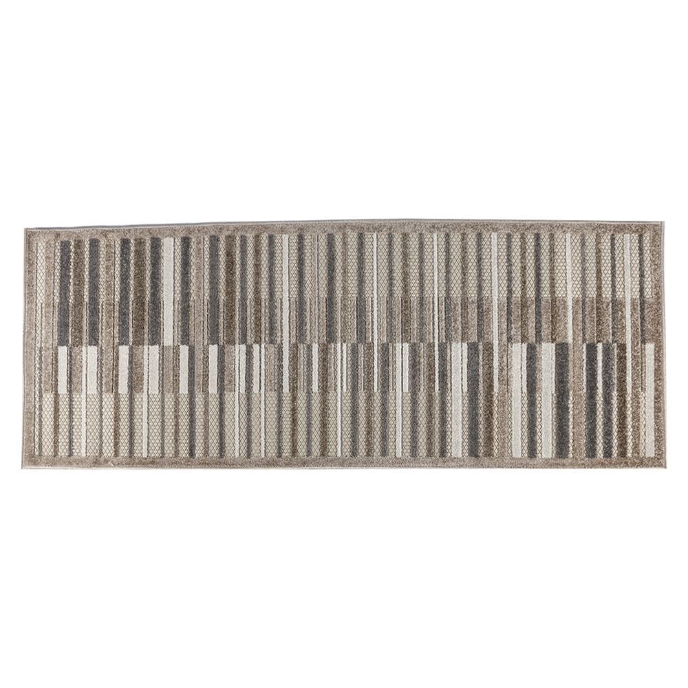 Tapete para Quarto e Sala 67Cmx1,80M Kyoto Havan Casa - Creme E Marrom