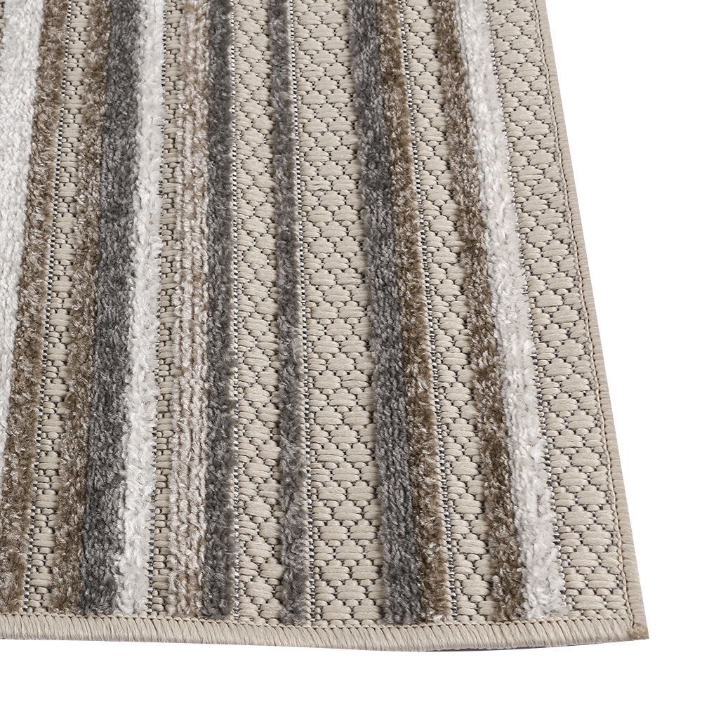 Tapete para Quarto e Sala 67Cmx1,80M Kyoto Havan Casa - Creme E Cinza