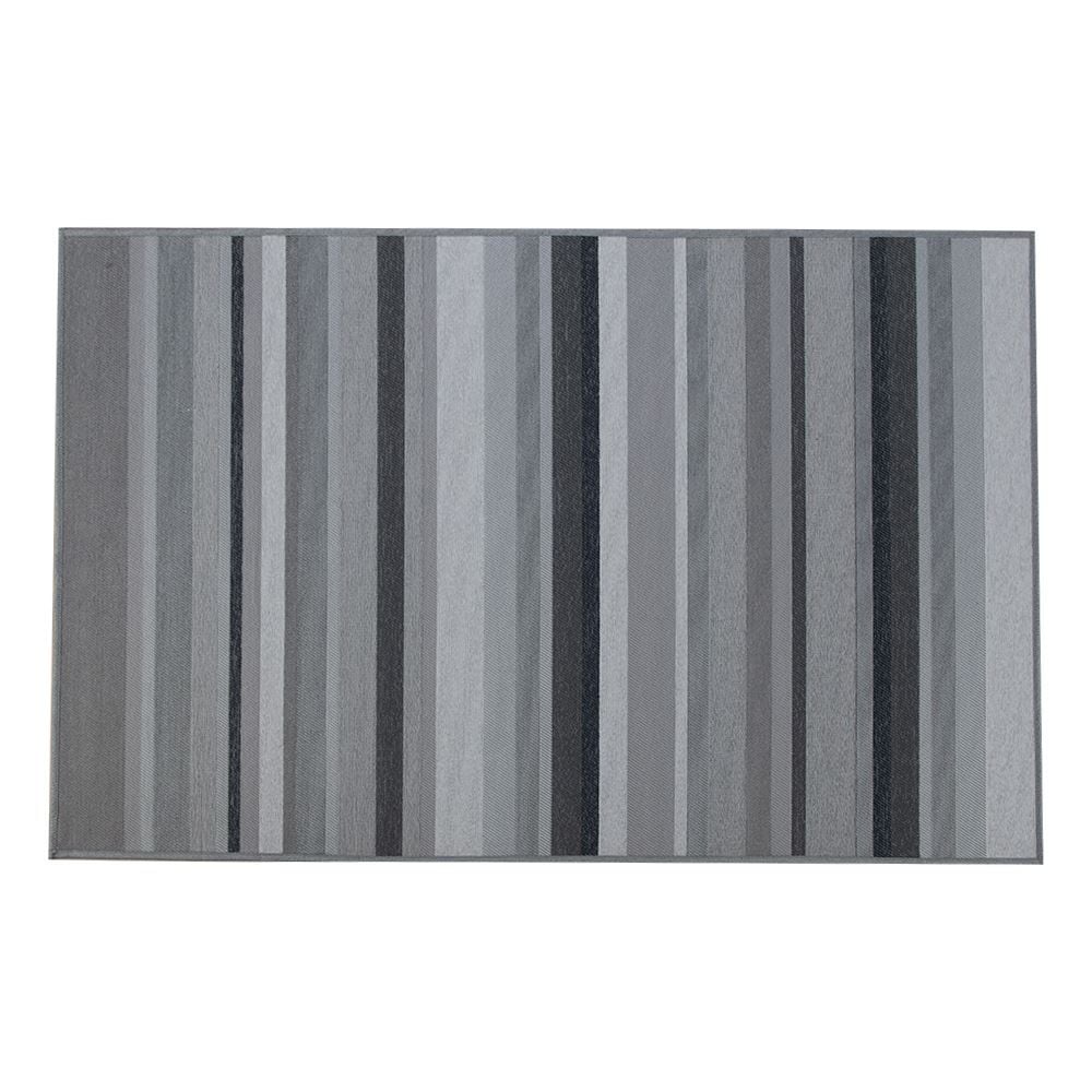 Tapete Para Quarto E Sala 1,00X1,50 M Siena Havan Casa - Faixas Grafite