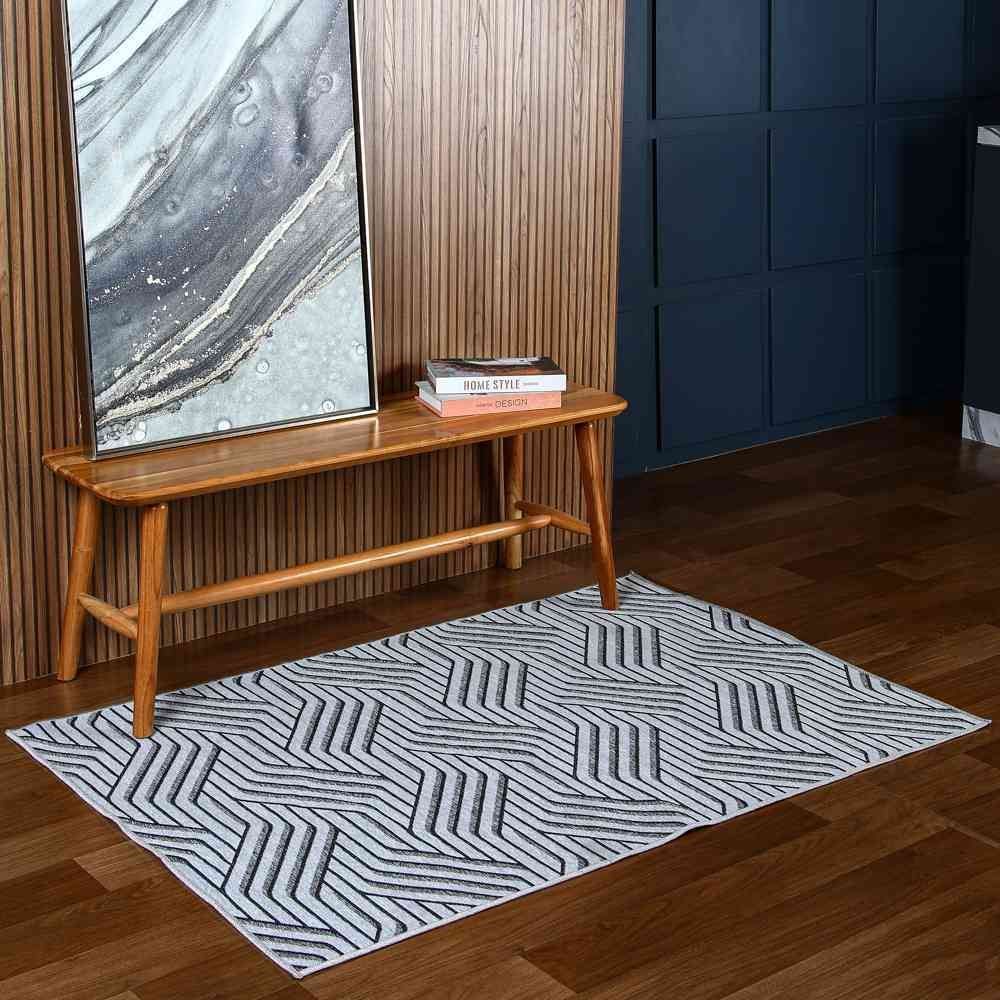 Tapete Para Quarto E Sala Siena 1,00X1,50 M Havan Casa - Cinza Azulejo