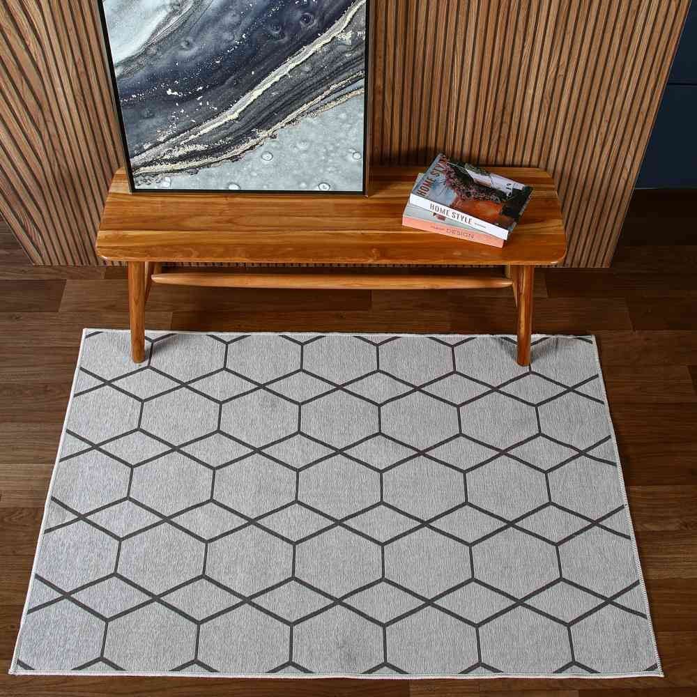 Tapete Para Quarto E Sala Siena 1,00X1,50 M Havan Casa - Areia Hexagonal
