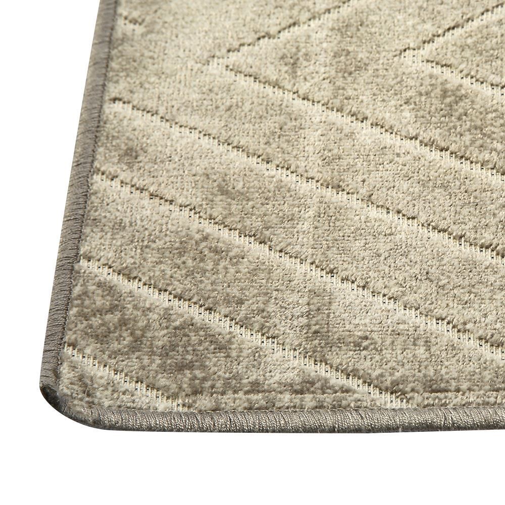 Tapete Para Quarto Ou Sala 0,68X2,10 M Faro Havan Casa - Escamas Cinza E Bege