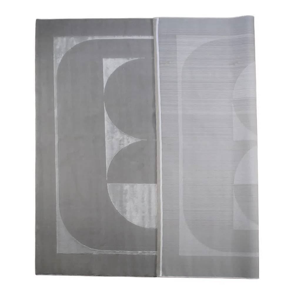 Tapete para Quarto Ou Sala 2,00X3,00 m Provence Havan Casa - Círculos Cinza