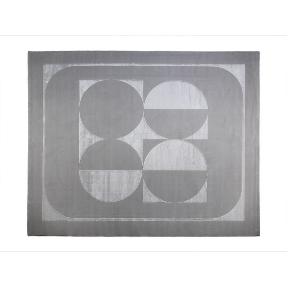 Tapete para Quarto Ou Sala 2,50X3,00 m Provence Havan Casa - Círculos Cinza
