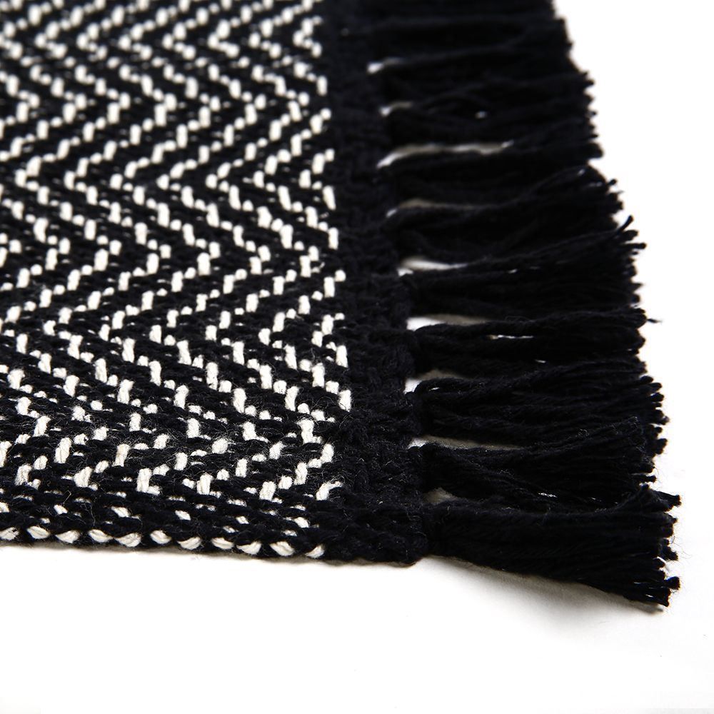 Tapete Para Quarto Ou Sala 50X120 Cm Naturalle Havan Casa - Preto 