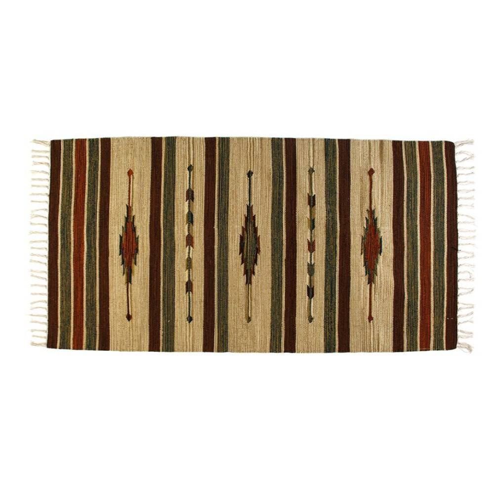 Tapete Para Quarto Ou Sala 80X150 Cm Kilim Havan Casa - Bege Ti