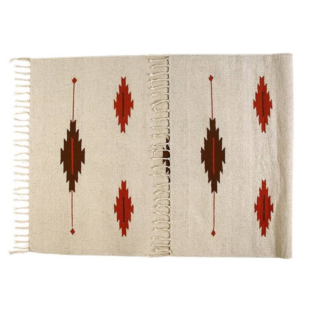 Tapete Para Quarto Ou Sala 80X150 Cm Kilim Havan Casa - Natural Terracota TI