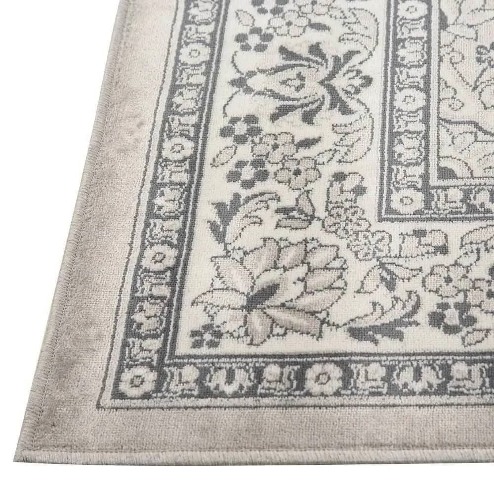 Tapete Para Quarto E Sala 2,00X2,40 M Belga Havan Casa - Moldura Cinza E Bege