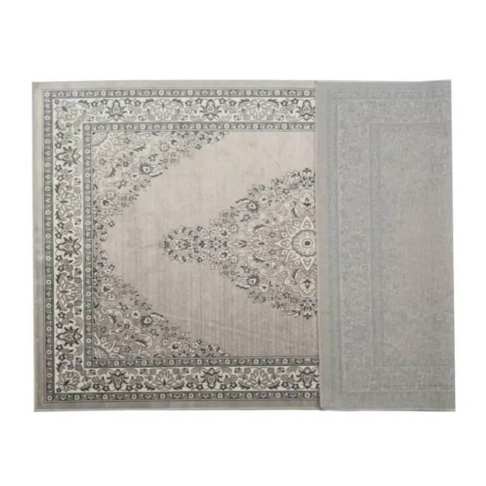 Tapete Para Quarto E Sala 2,00X2,40 M Belga Havan Casa - Moldura Cinza E Bege