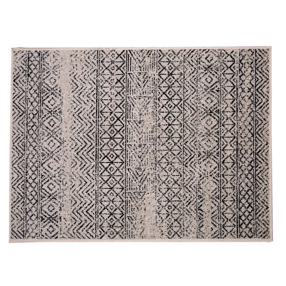 Tapete Belga 2,00X2,40M Quarto E Sala Havan Casa - Etnico Bege/Preto