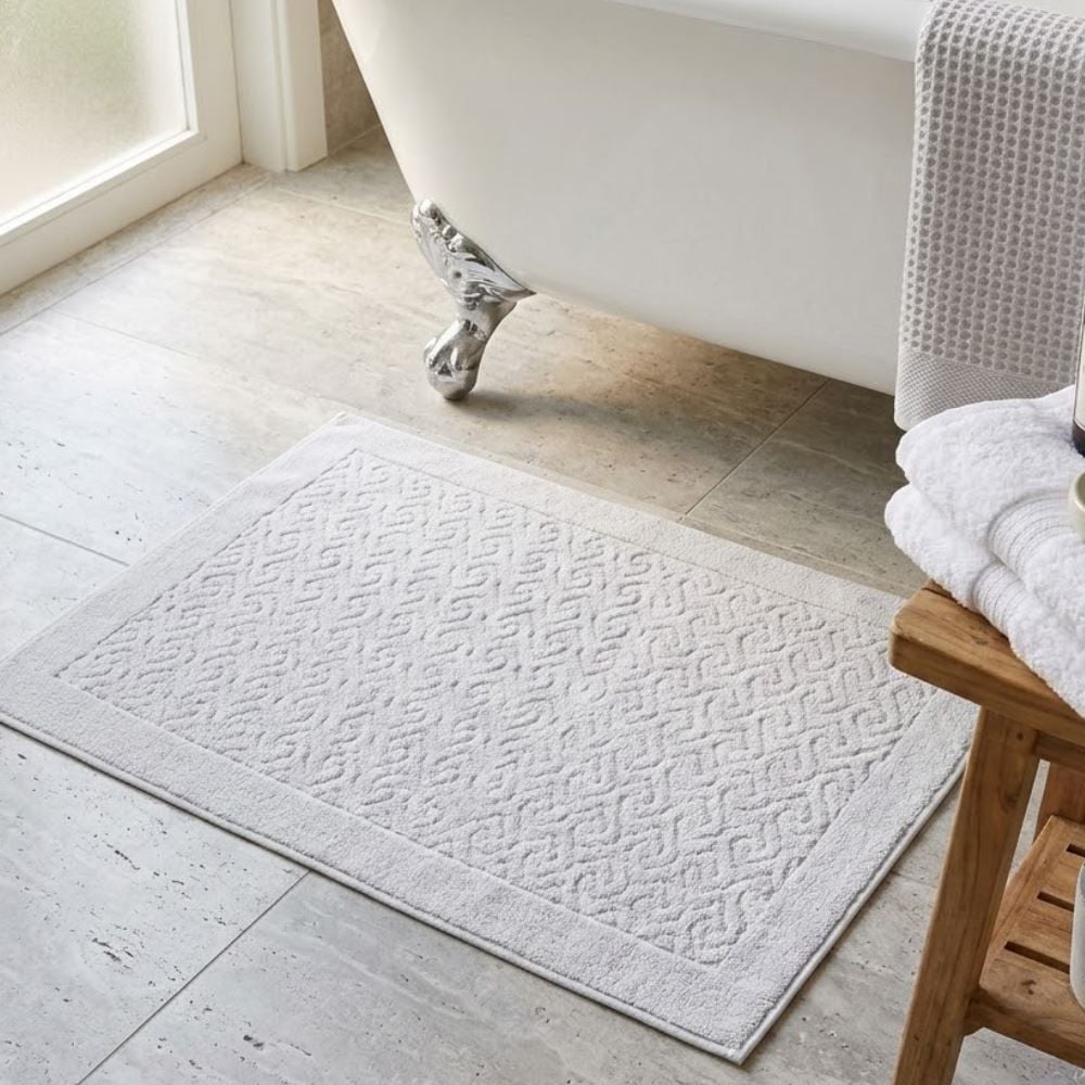 Tapete Piso Atoalhado para Banheiro 45X68 cm Spazio Havan - Branco Chronos