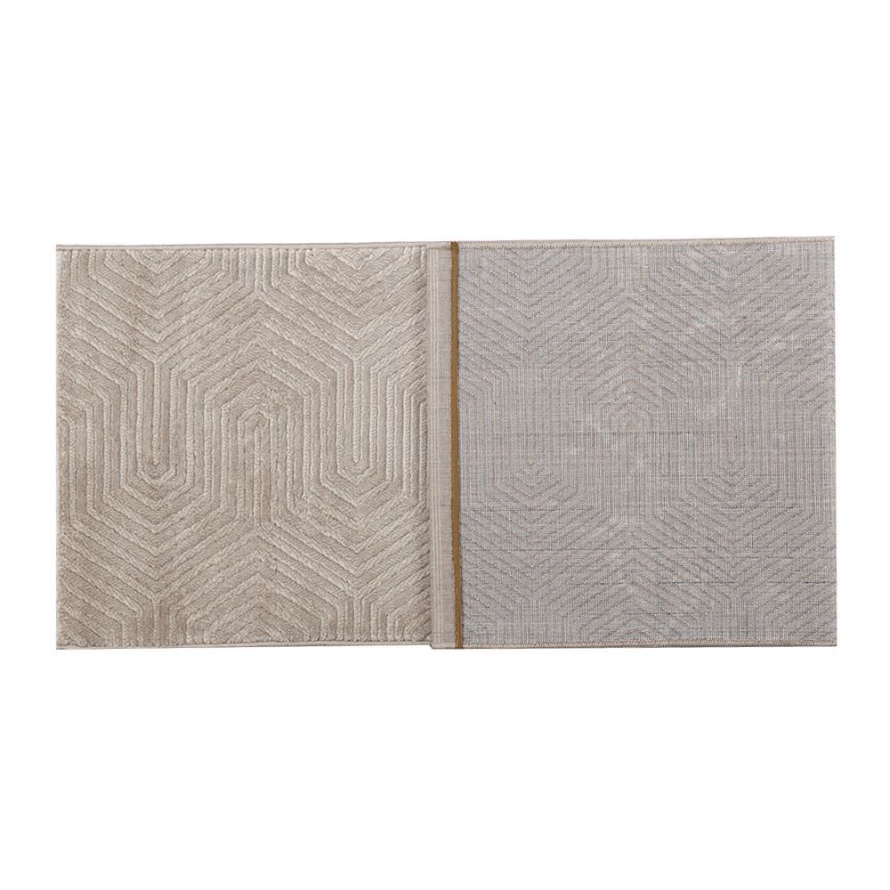 Tapete Para Quarto Ou Sala 60X180 Cm Platinium Havan Casa - Cinza Com Bege