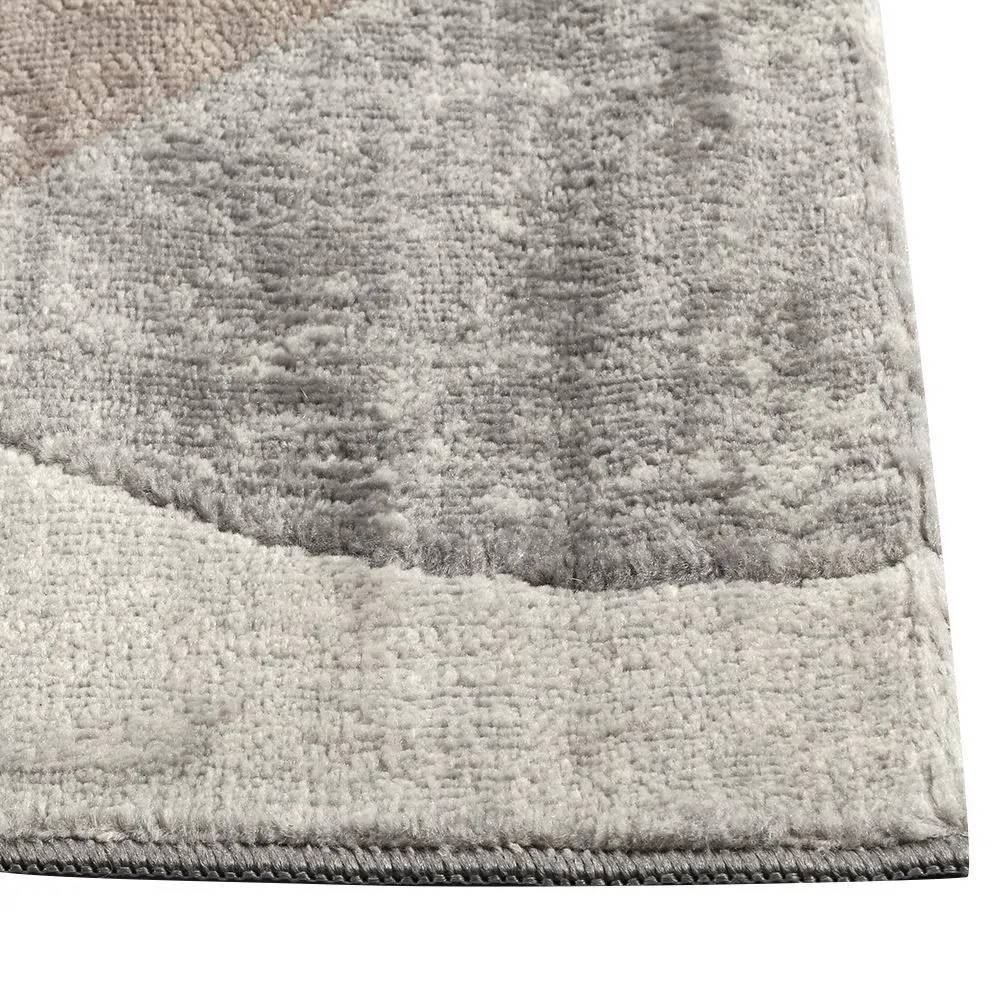 Tapete para Quarto e Sala 80Cmx1,50 m Platinium Havan Casa - Círculos Cinza E Bege