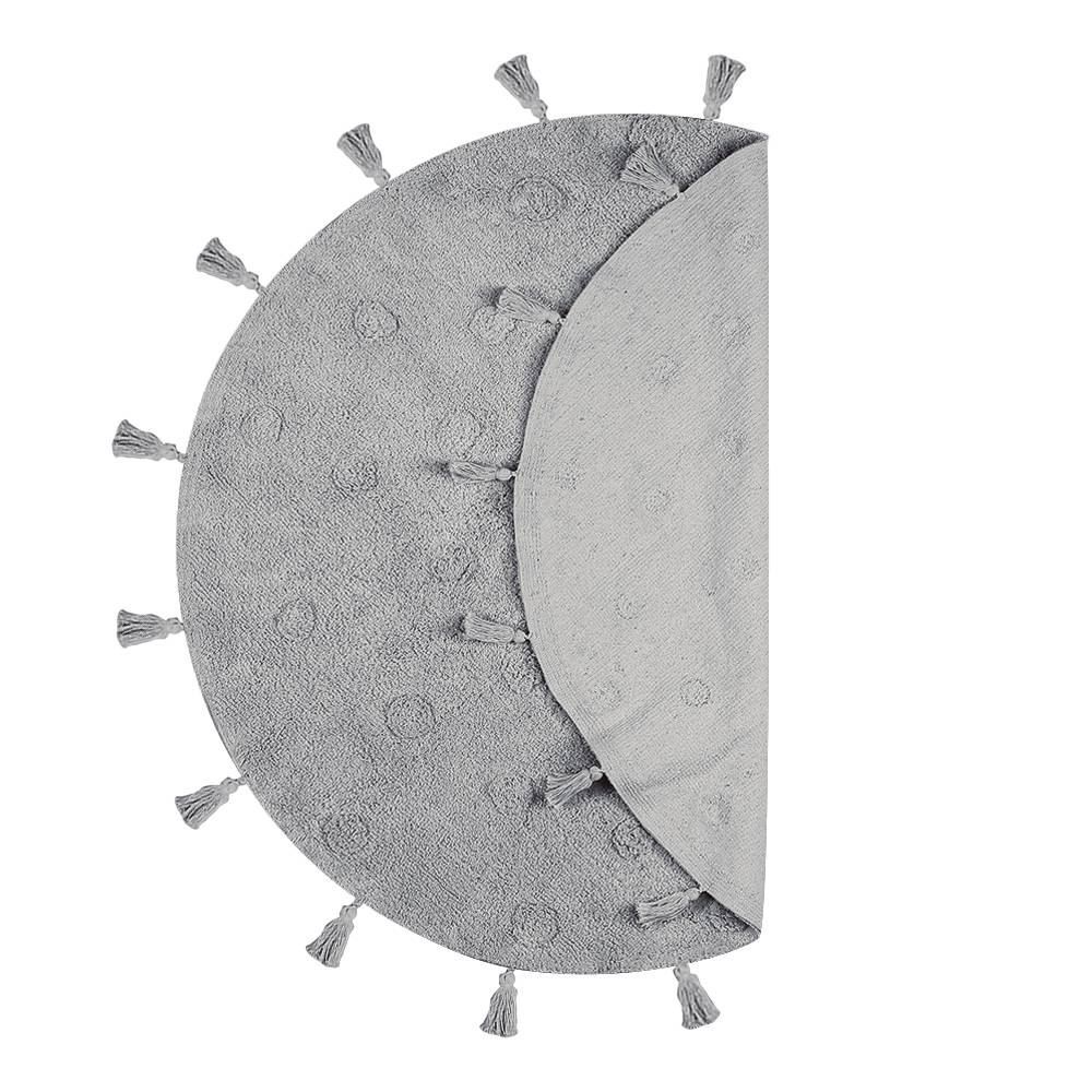 Tapete Redondo Infantil 110X110 Cm Poa Havan Casa - Cinza