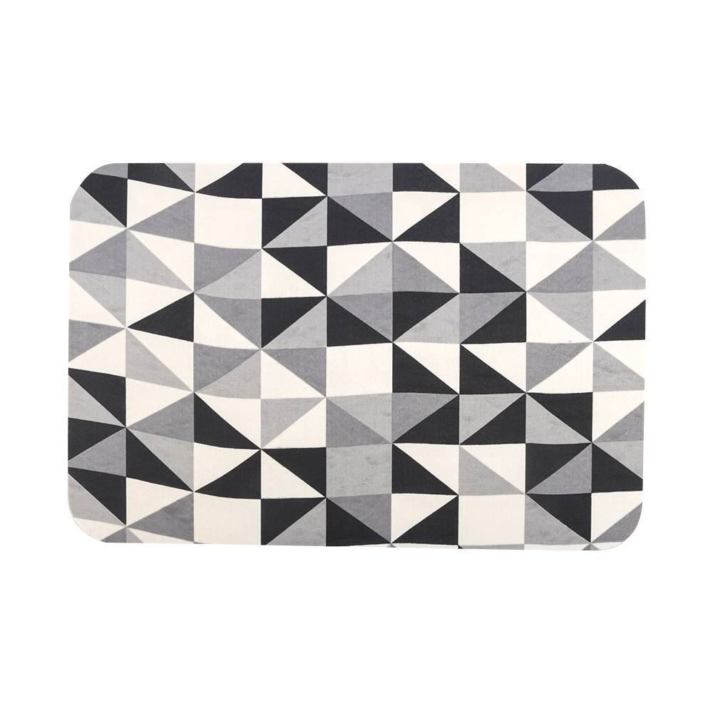 Tapete Para Sala Tecil 40X60 Cm Havan Casa - Geométrico Preto