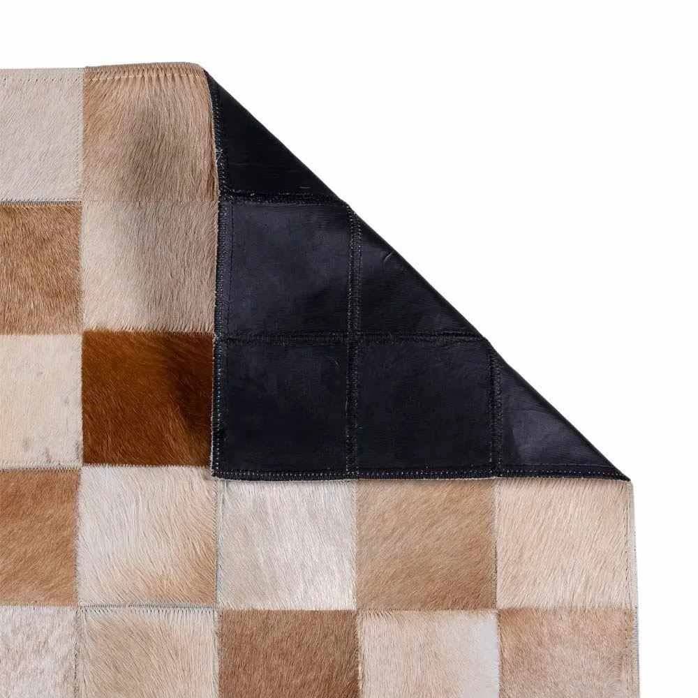 Tapete Texas 100% Couro Quarto E Sala 60X90 Cm Havan Casa - Bege