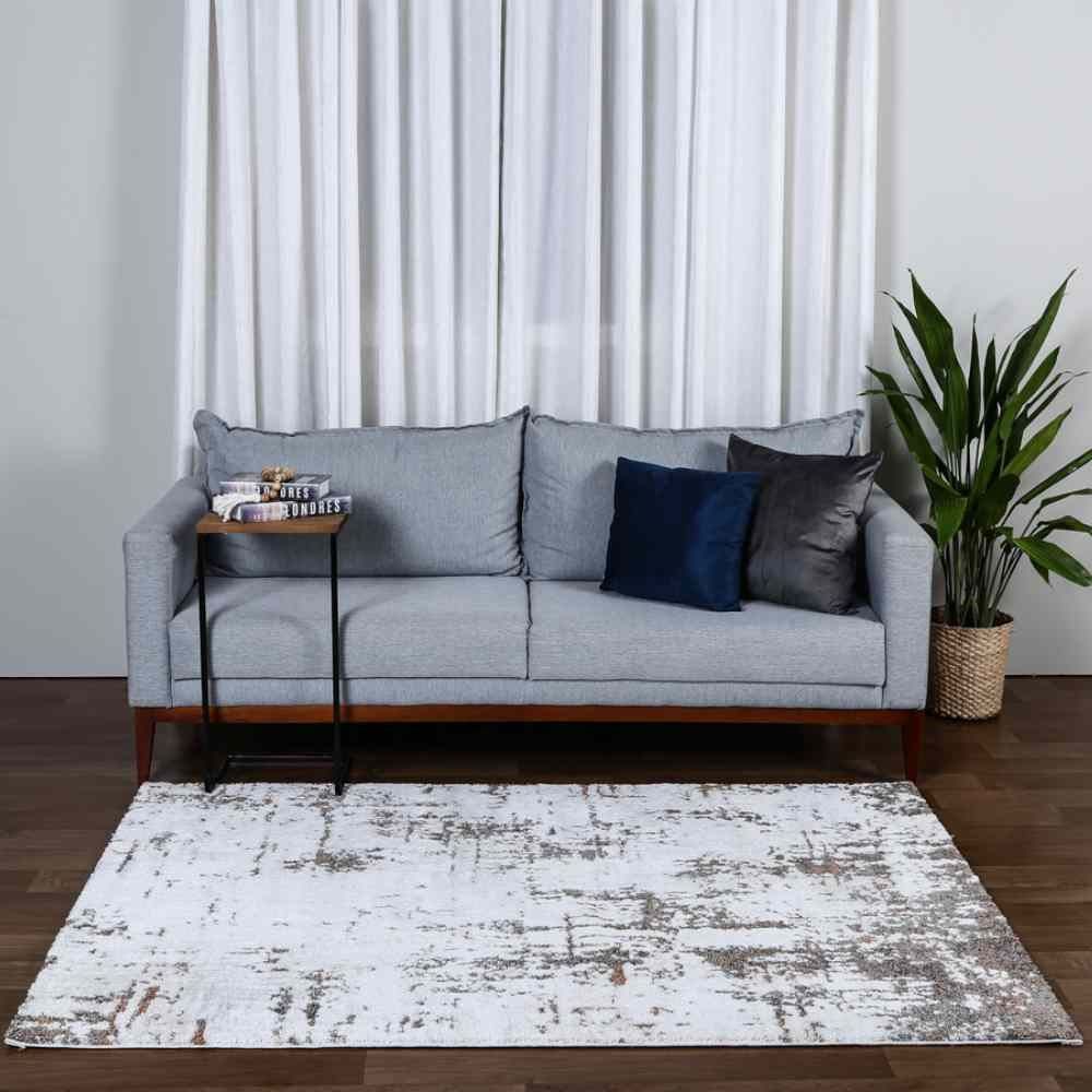 Tapete Para Sala Tokyo 2,00X2,50 M Havan Casa - Off e Cinza