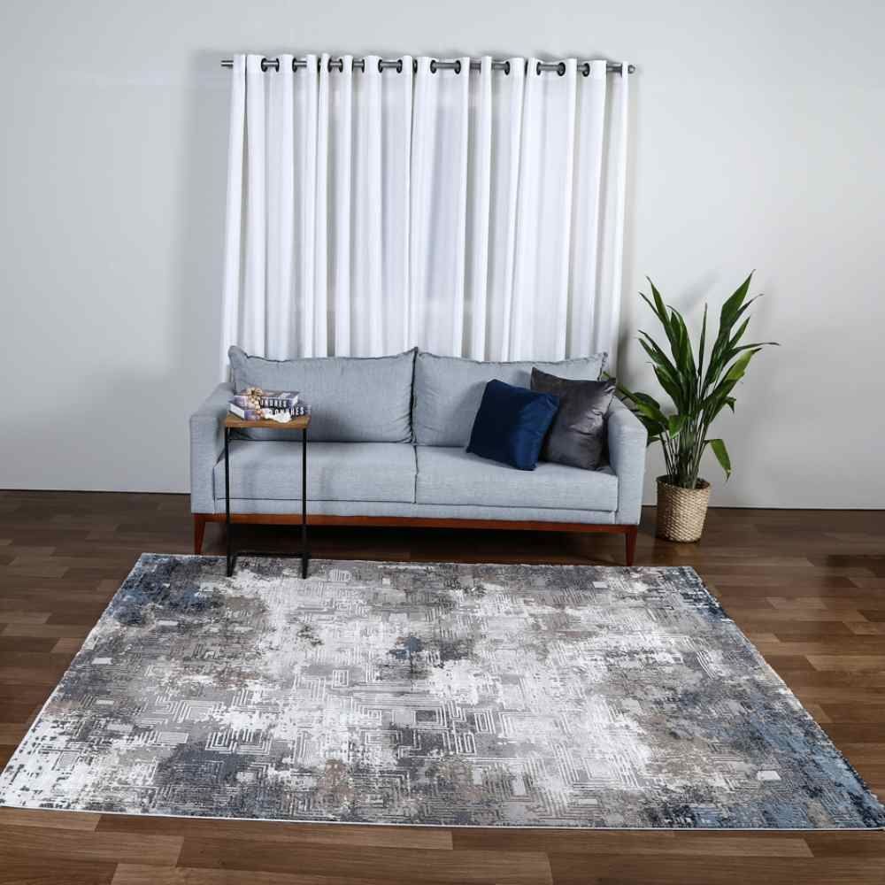 Tapete Quarto E Sala Toscana 2,00X3,00 M Havan Casa - Marinho e cinza